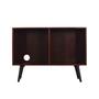 Vintage bookshelf mahogany brown 1970s 0