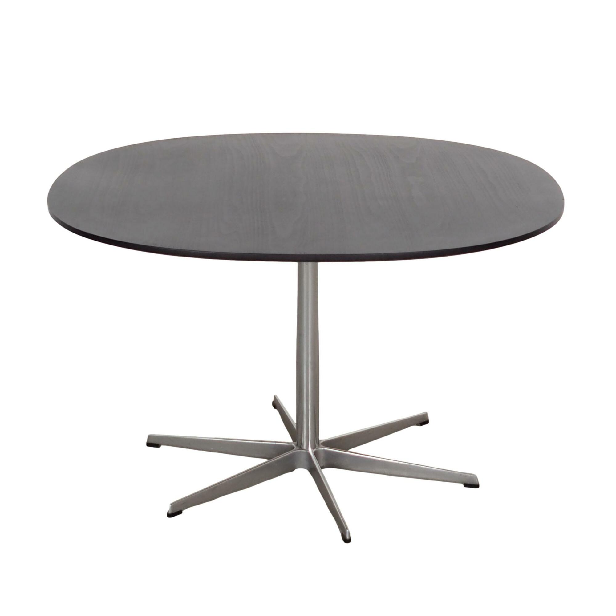 Vintage Table Wood Metal Black 1960s 0