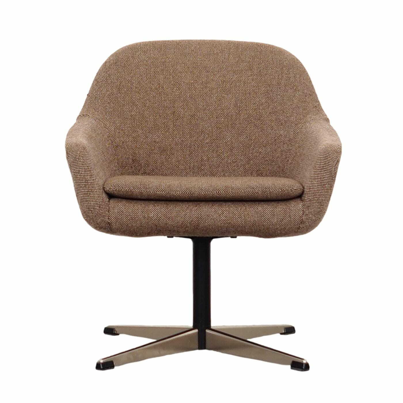 Vintage chair metal textile brown 1970s 0