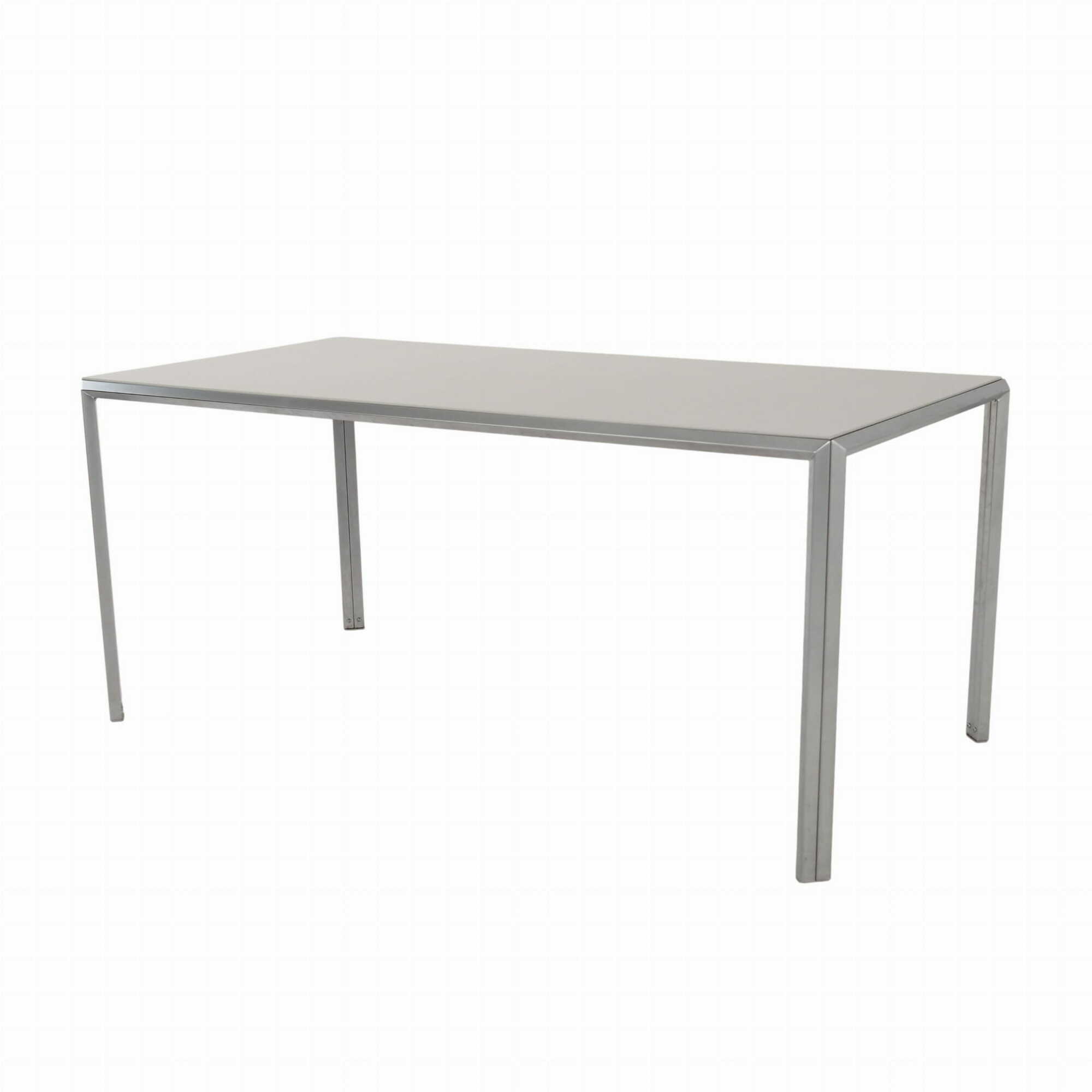 Vintage Table Aluminum Grey 1980s 0