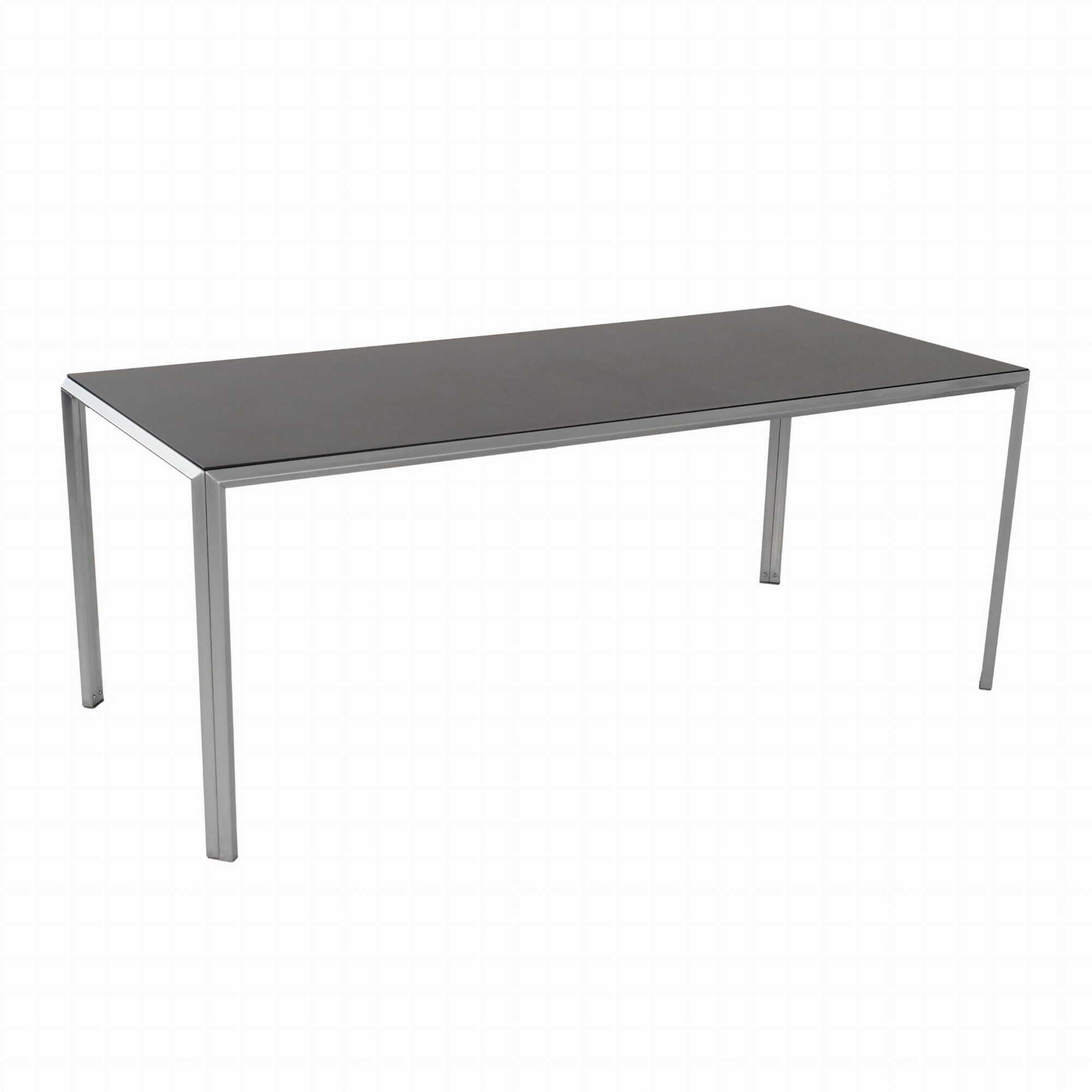 Vintage Table Aluminum Grey 1980s 0