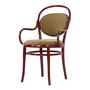 Vintage chair beech wood textile green 0