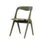 Vintage Chair Wood Fabric Green 1970s 0