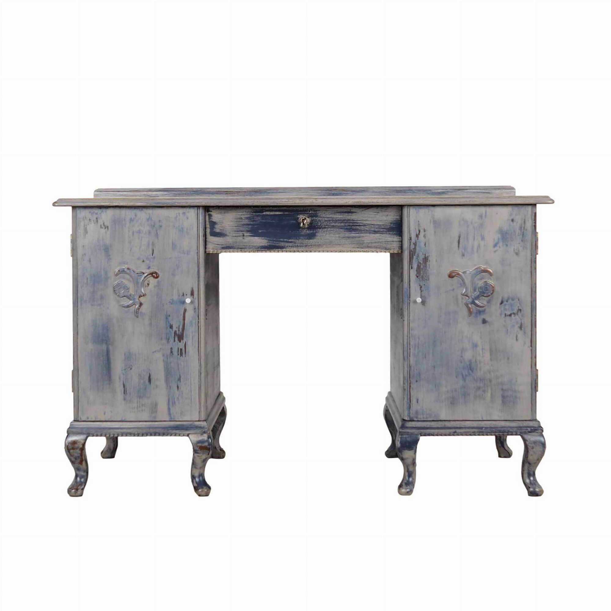 Vintage desk Pine grey 1960s 0