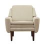Armchair Textile Wood Cream 1970s 0