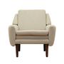Armchair Textile Wood Cream 1970s 0