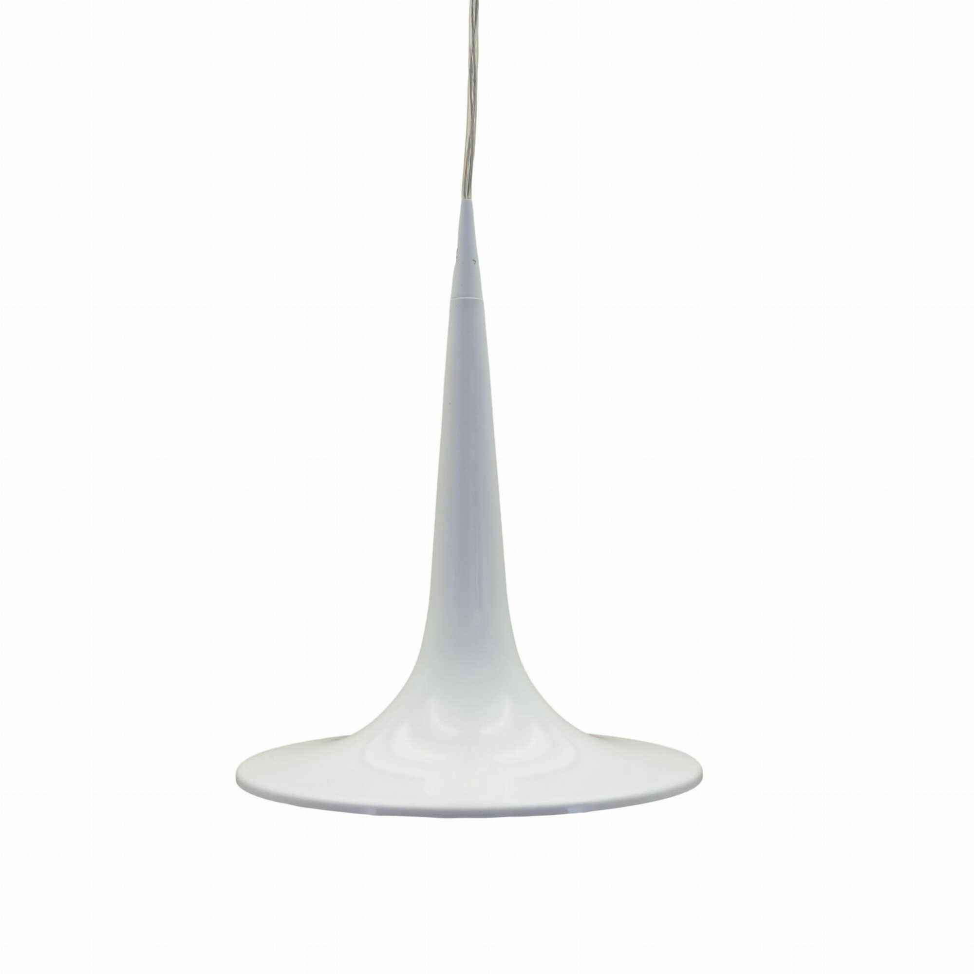 Vintage Lampada a sospensione Metallo Bianco Anni '70 0