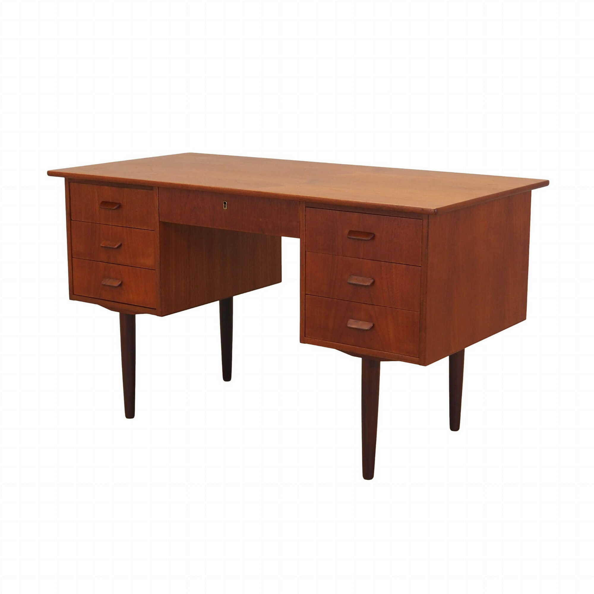 Vintage Teakwood Desk Brown 1970s 0