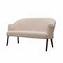 Vintage Sofa Fabric Wood Cream 1970s 0