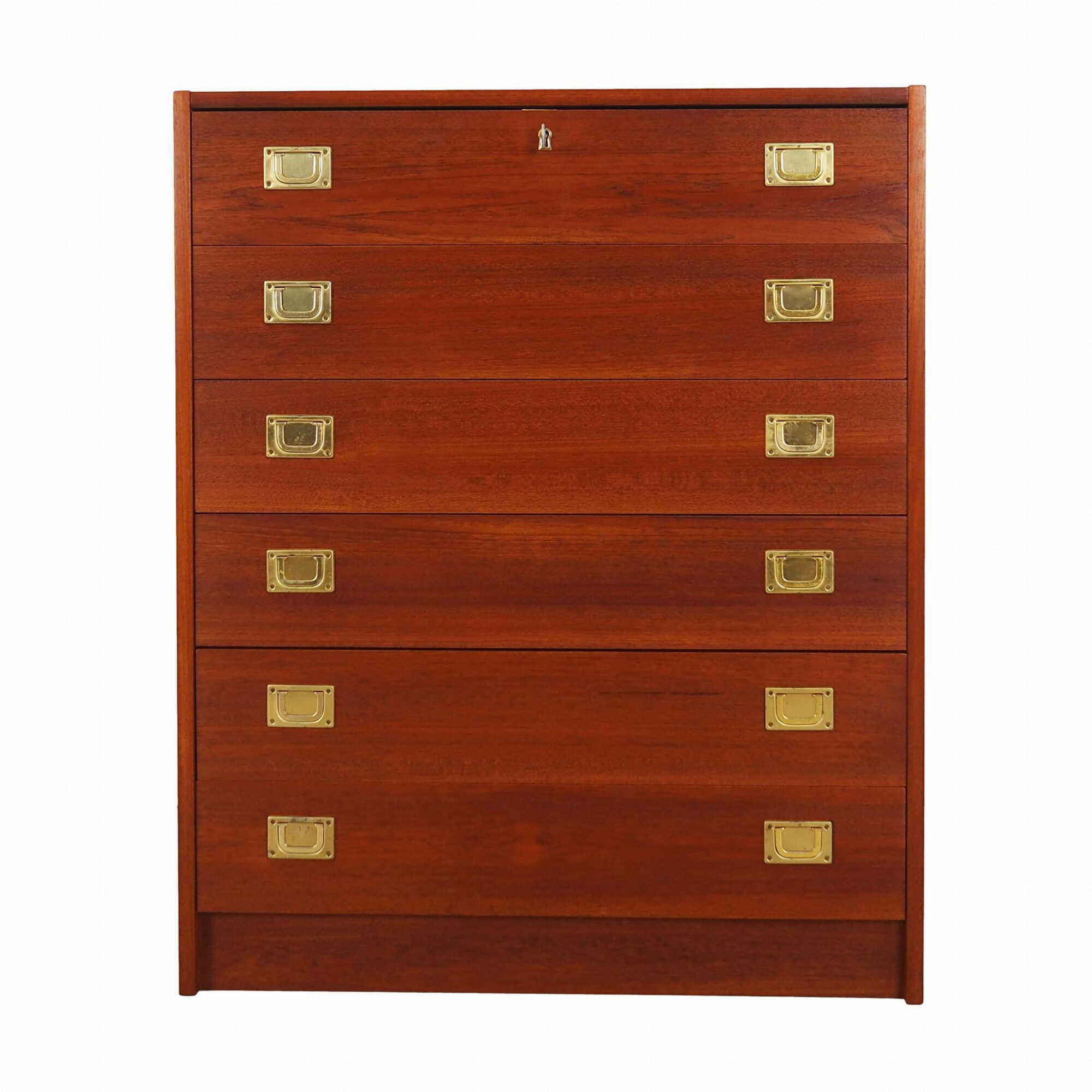 Vintage Chest of Drawers Teak Wood Brown 1960s 0