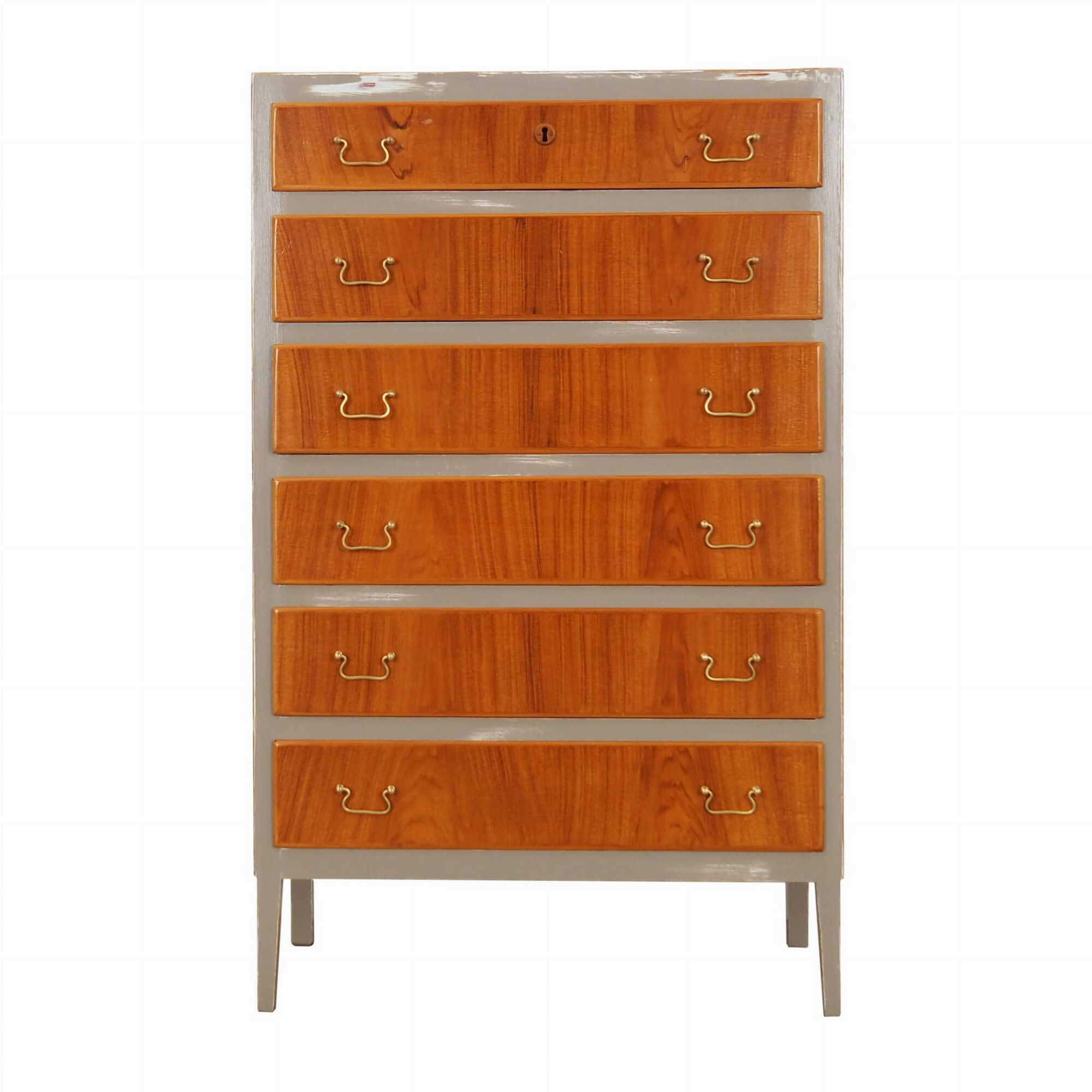 Vintage chest of drawers walnut brown 1960s 0
