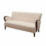 Vintage Sofa Beech wood Beige Fabric 1960s 0
