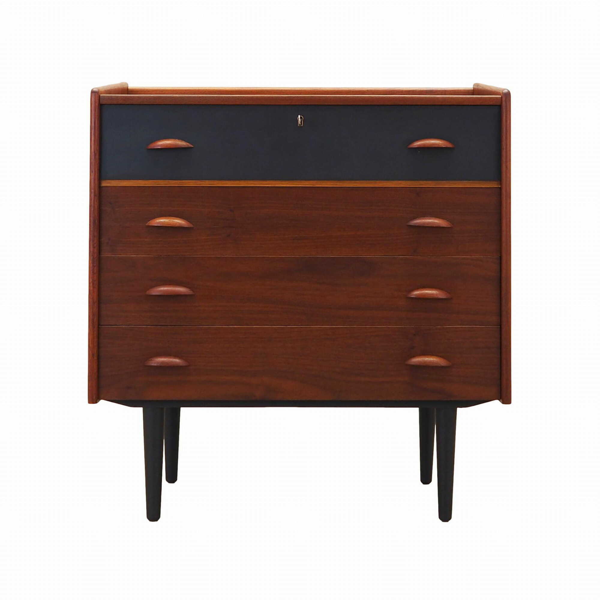 Vintage Chest of Drawers Teak Wood Brown 1970s 0