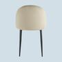 2 x Sedia da pranzo velluto beige 4