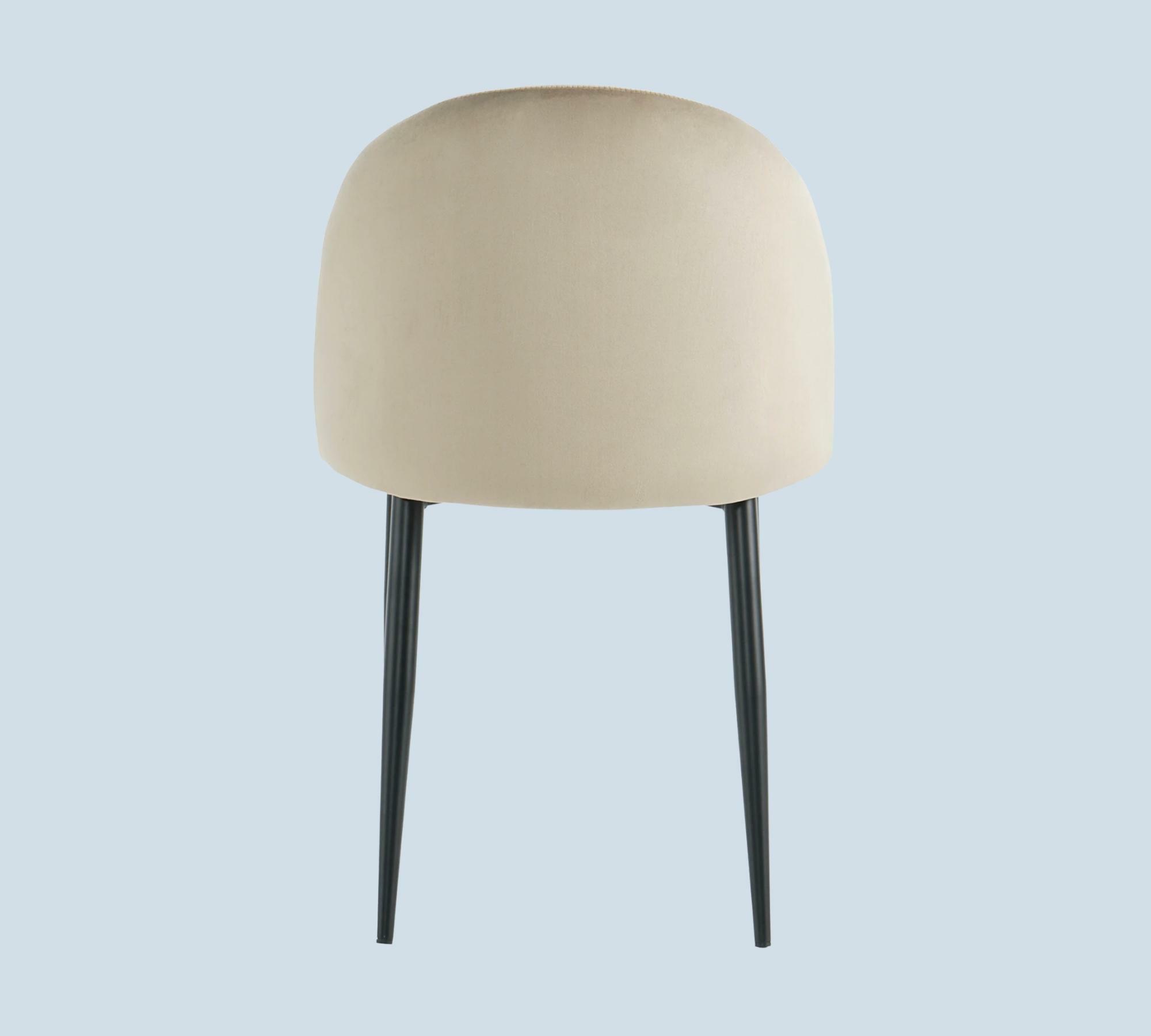 2 x Dining chair velvet beige 4