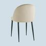 2 x Sedia da pranzo velluto beige 3