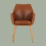 Armchair Vegan Leather Cognac 0