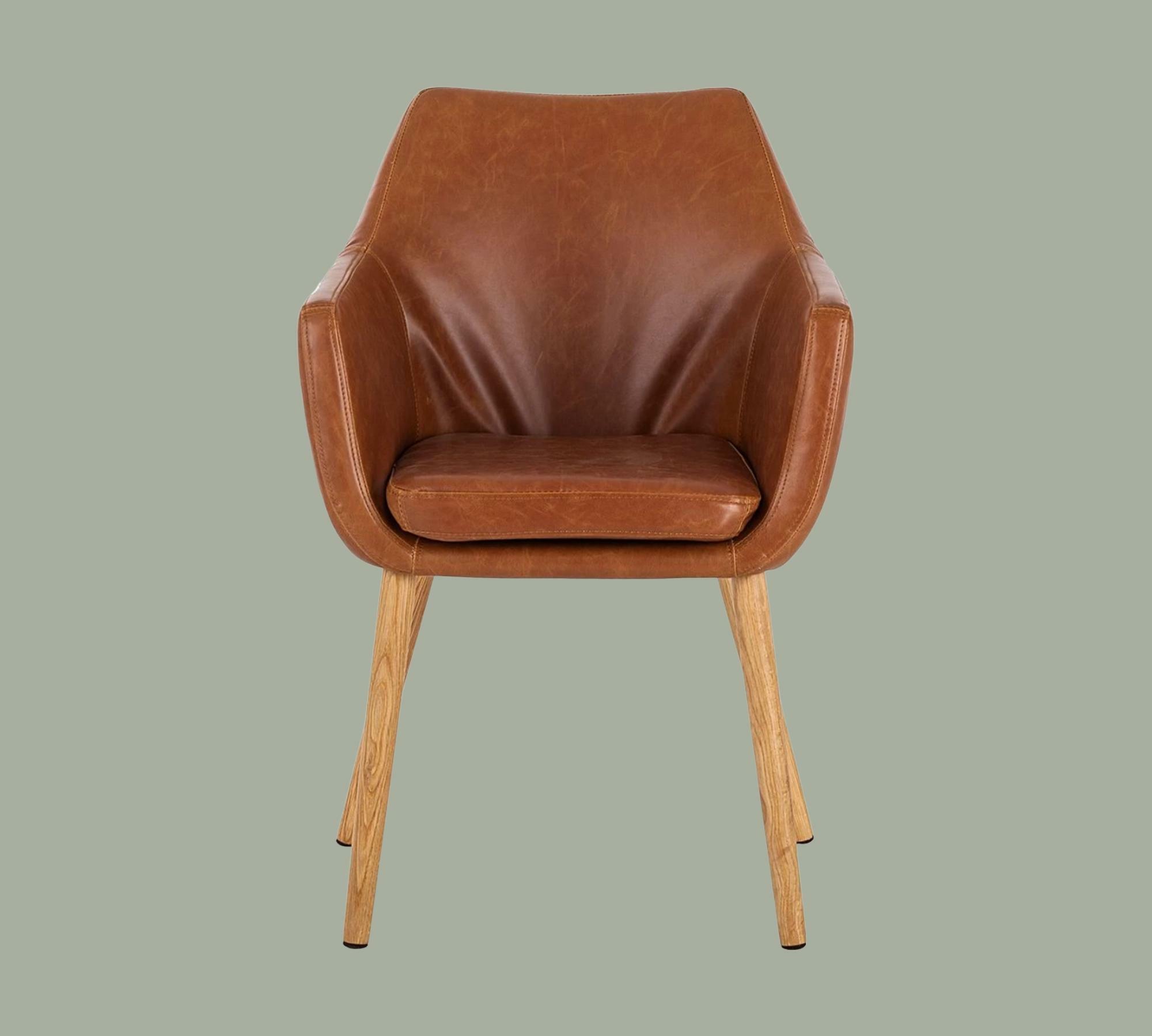 Armchair Vegan Leather Cognac 0