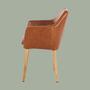 Armchair Vegan Leather Cognac 1
