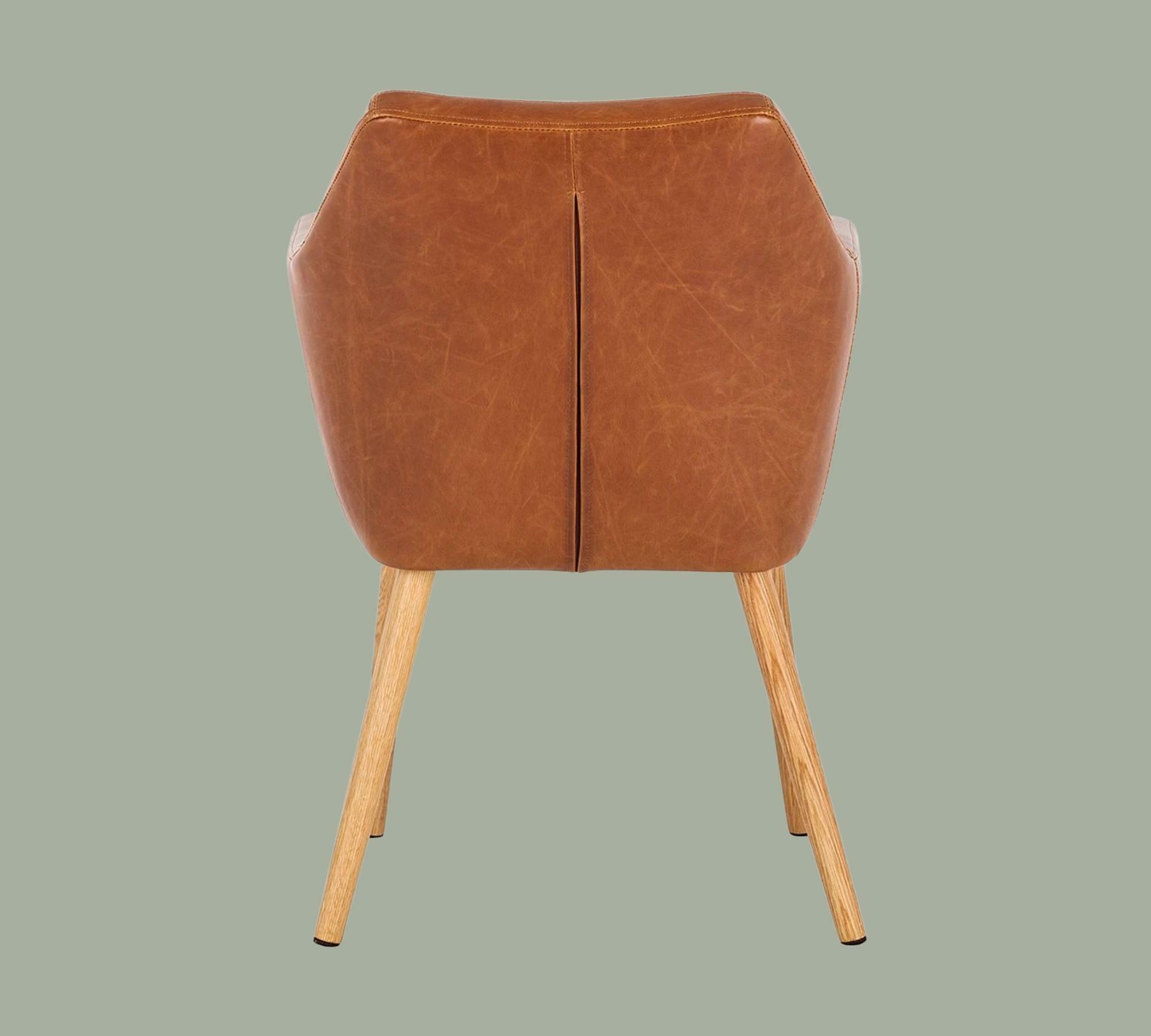 Armchair Vegan Leather Cognac 2
