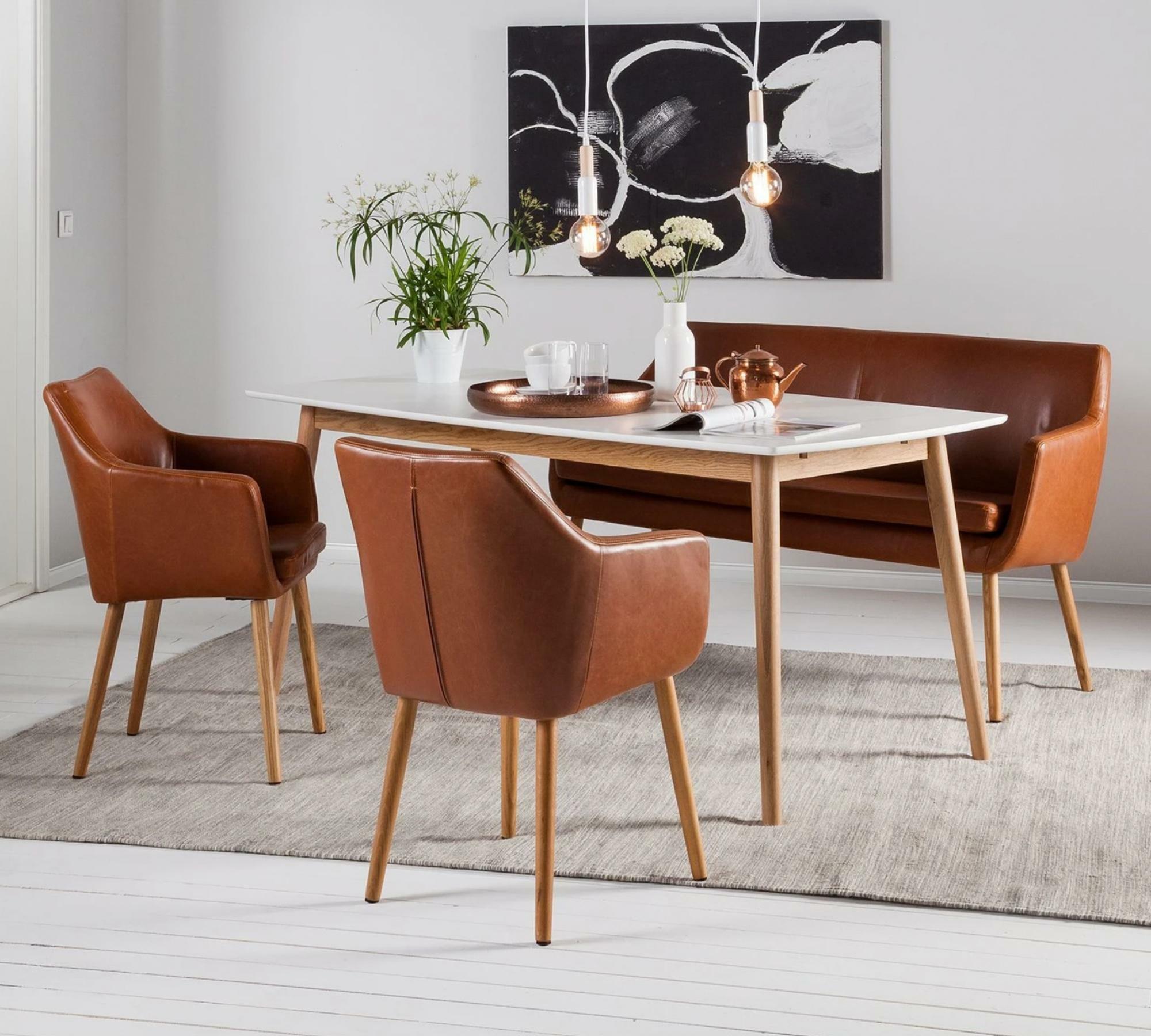 Armchair Vegan Leather Cognac 4