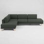 Tyme Sofa Récamiere Links Strukturgewebe Anthrazit 0
