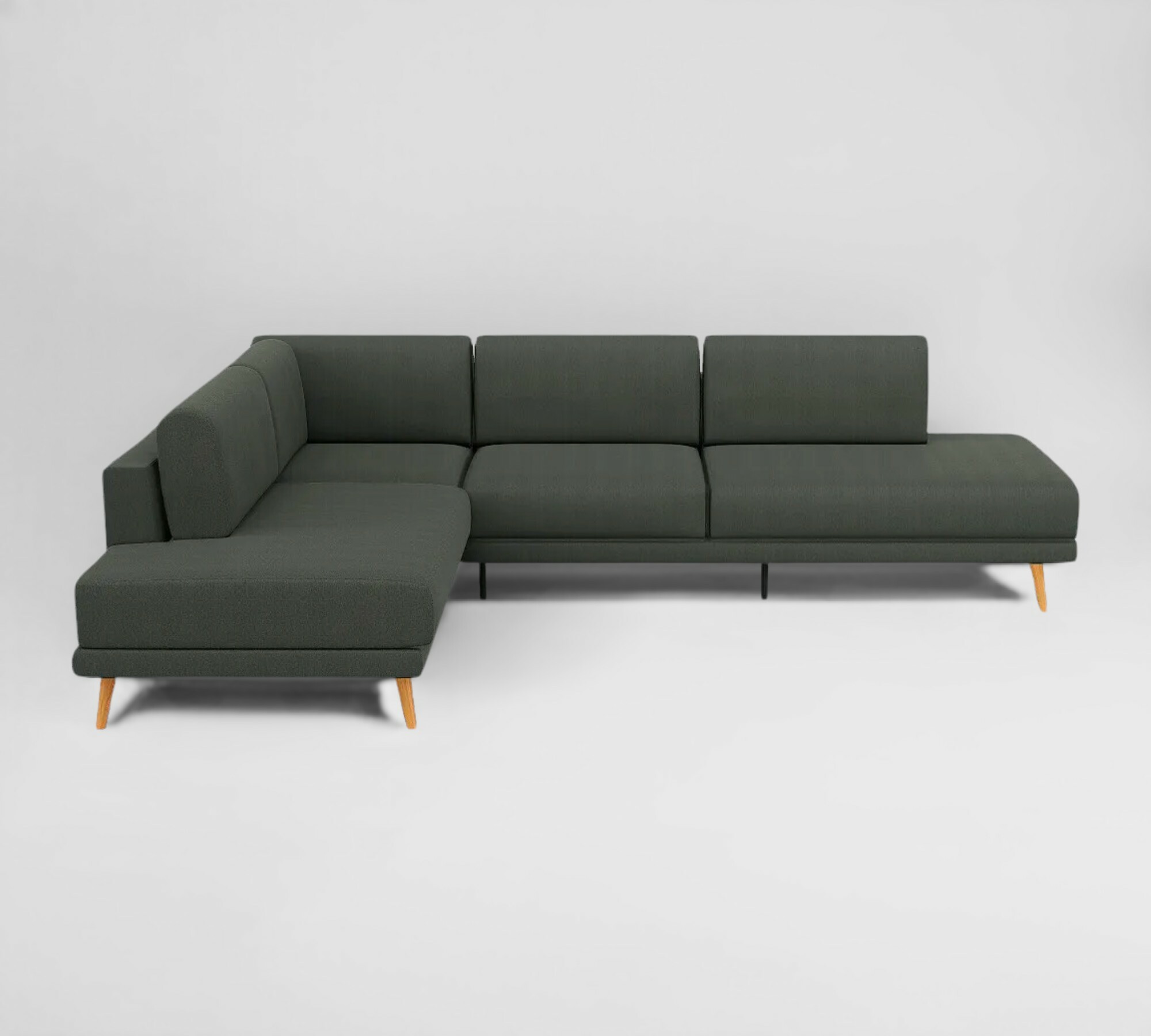 Tyme Sofa Récamiere Links Strukturgewebe Anthrazit 0