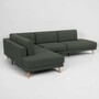 Tyme Sofa Récamiere Links Strukturgewebe Anthrazit 1