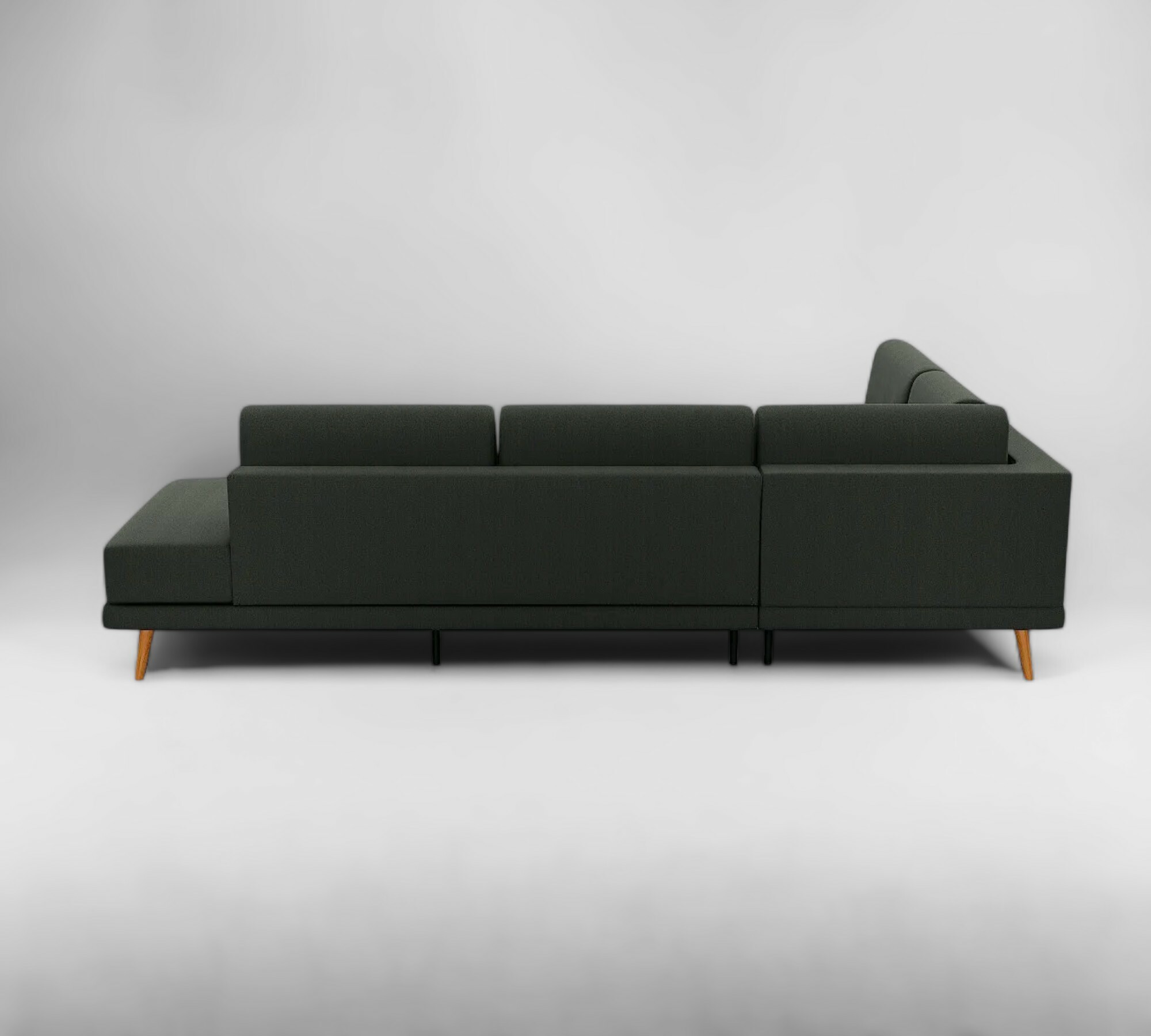 Tyme Sofa Récamiere Links Strukturgewebe Anthrazit 2