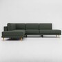 Tyme Sofa Récamiere Links Strukturgewebe Anthrazit 3