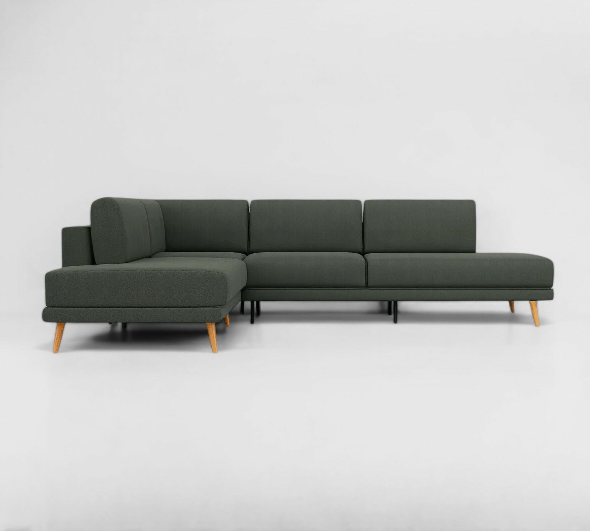 Tyme Sofa Récamiere Links Strukturgewebe Anthrazit 3