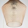 Pendant lamp 3-flame metal glass cream 3