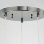 Pendant lamp 3-flame metal glass cream 4