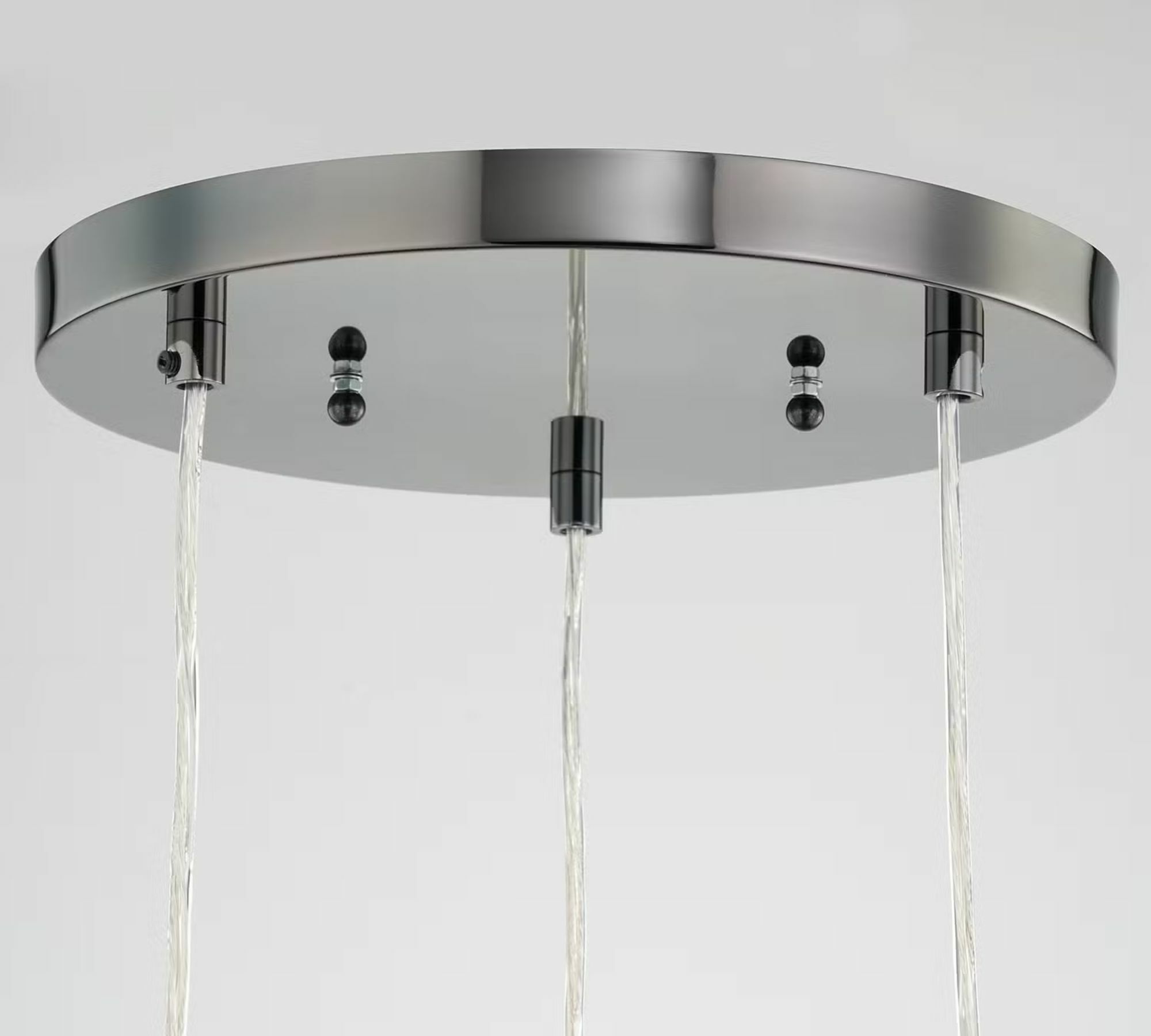 Pendant lamp 3-flame metal glass cream 4