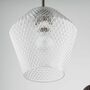 Pendant lamp 3-flame metal glass cream 5