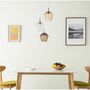 Pendant lamp 3-flame metal glass cream 6