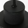 Pendant light 3-bulb glass aluminum black 3