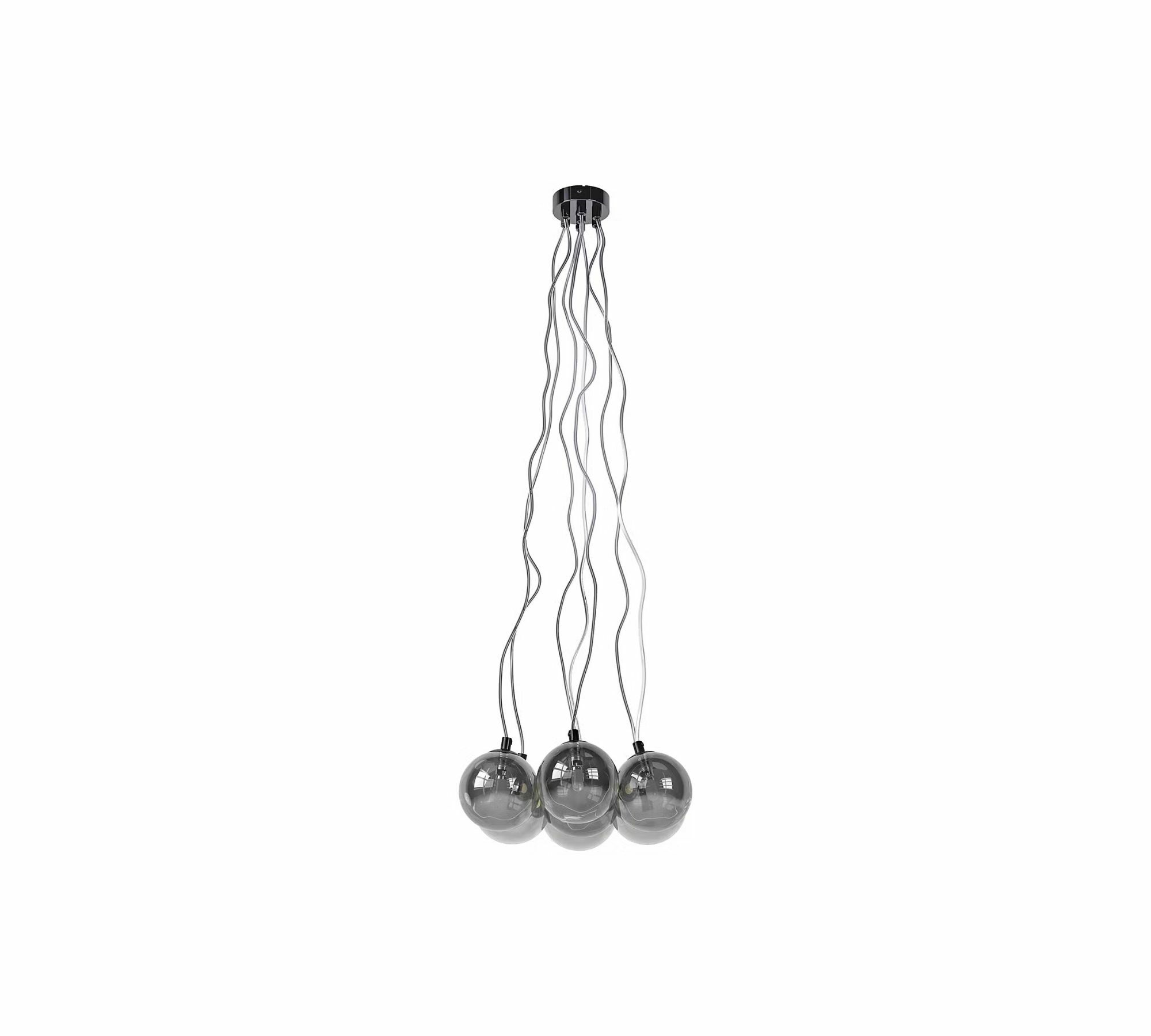 Kjul Pendant Lamp 7-light Glass Metal Gray 2