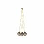 Pendant lamp 7-light glass metal gold 3