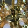 Pendant lamp 7-light glass metal gold 4