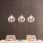 Pendant lamp Elven Glass / Iron 3-bulb 0