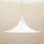 Vintage pendant lamp metal white 1970s 2