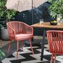 2x Noxi Gartenstuhl Stahl Polyester Flamingorosa 1