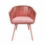 2x Noxi Gartenstuhl Stahl Polyester Flamingorosa 4