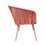 2x Noxi Gartenstuhl Stahl Polyester Flamingorosa 7