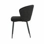 2x Mareth Polsterstuhl Mareth Metall Bouclé Schwarz 4