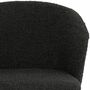 2x Mareth Polsterstuhl Mareth Metall Bouclé Schwarz 5