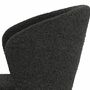 2x Mareth Polsterstuhl Mareth Metall Bouclé Schwarz 6