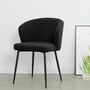 2x Mareth Polsterstuhl Mareth Metall Bouclé Schwarz 1