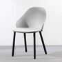 2x Peropos Dining Chair Metal Plastic Grey 1